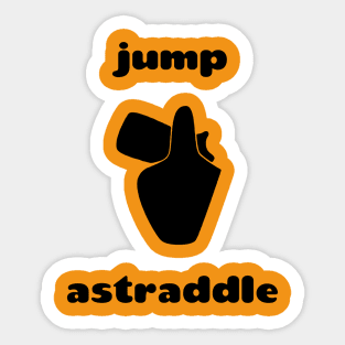 Jump Astraddle Sticker